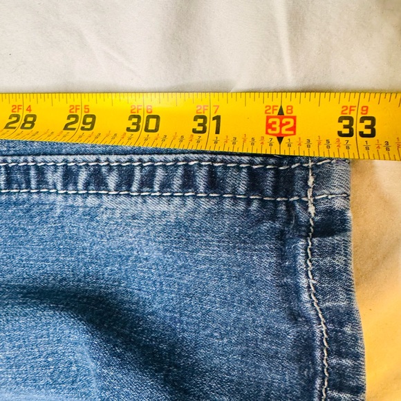 Miss Me Boot Cut Blue Jeans size 33 with Black Details - Picture 13 of 13